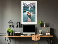 Poster 'Boats In Dolomites'