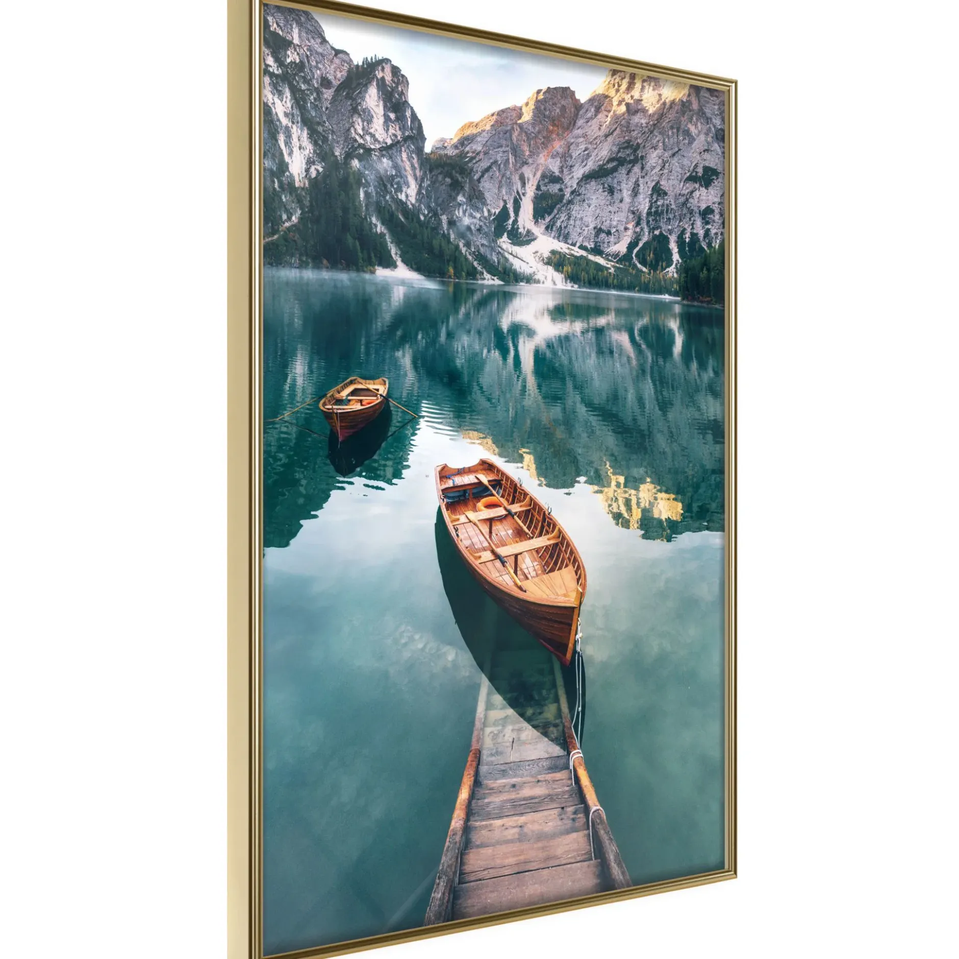 Poster 'Boats In Dolomites'