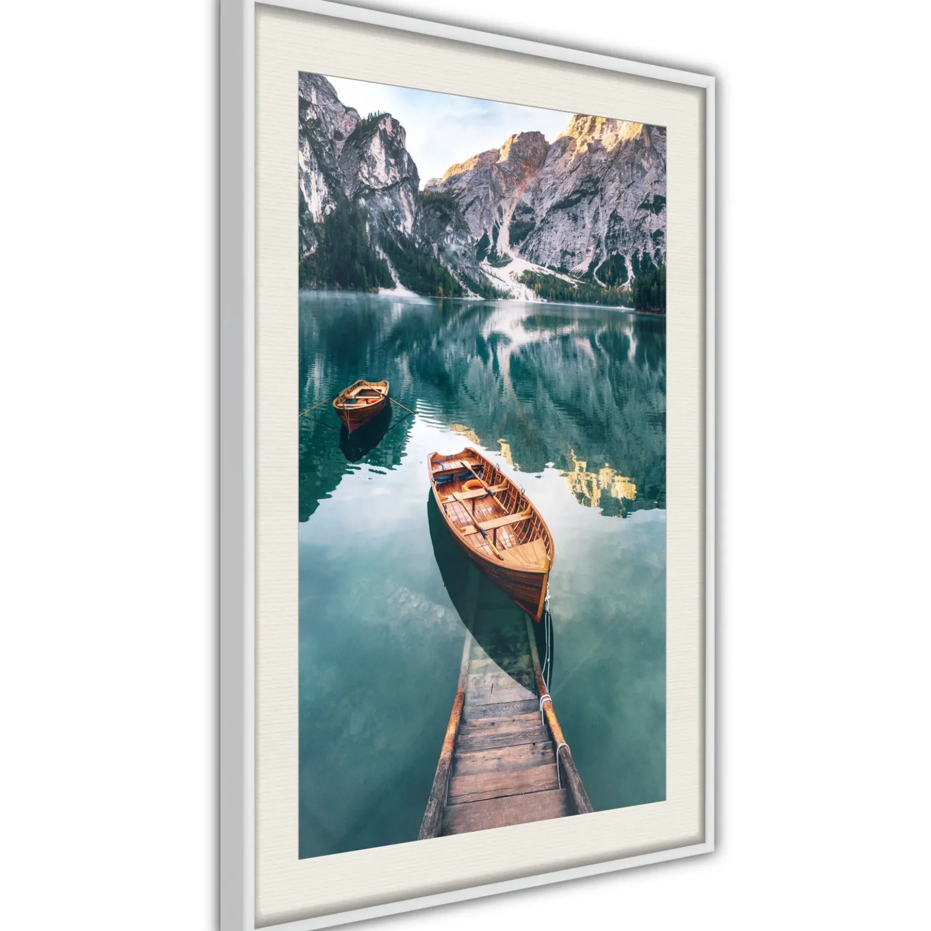 Poster 'Boats In Dolomites'