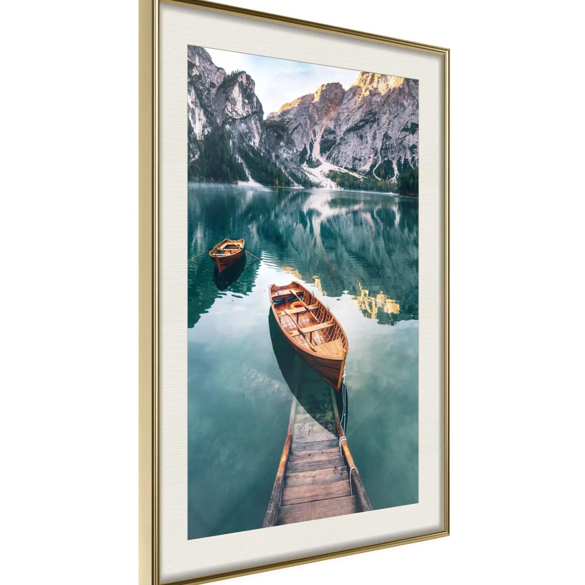 Poster 'Boats In Dolomites'