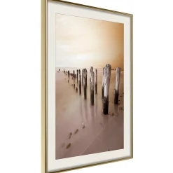 Poster 'Breakwater in Sepia'