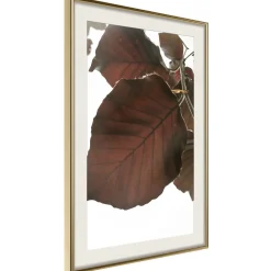 Poster 'Burgundy Tilia Leaf'