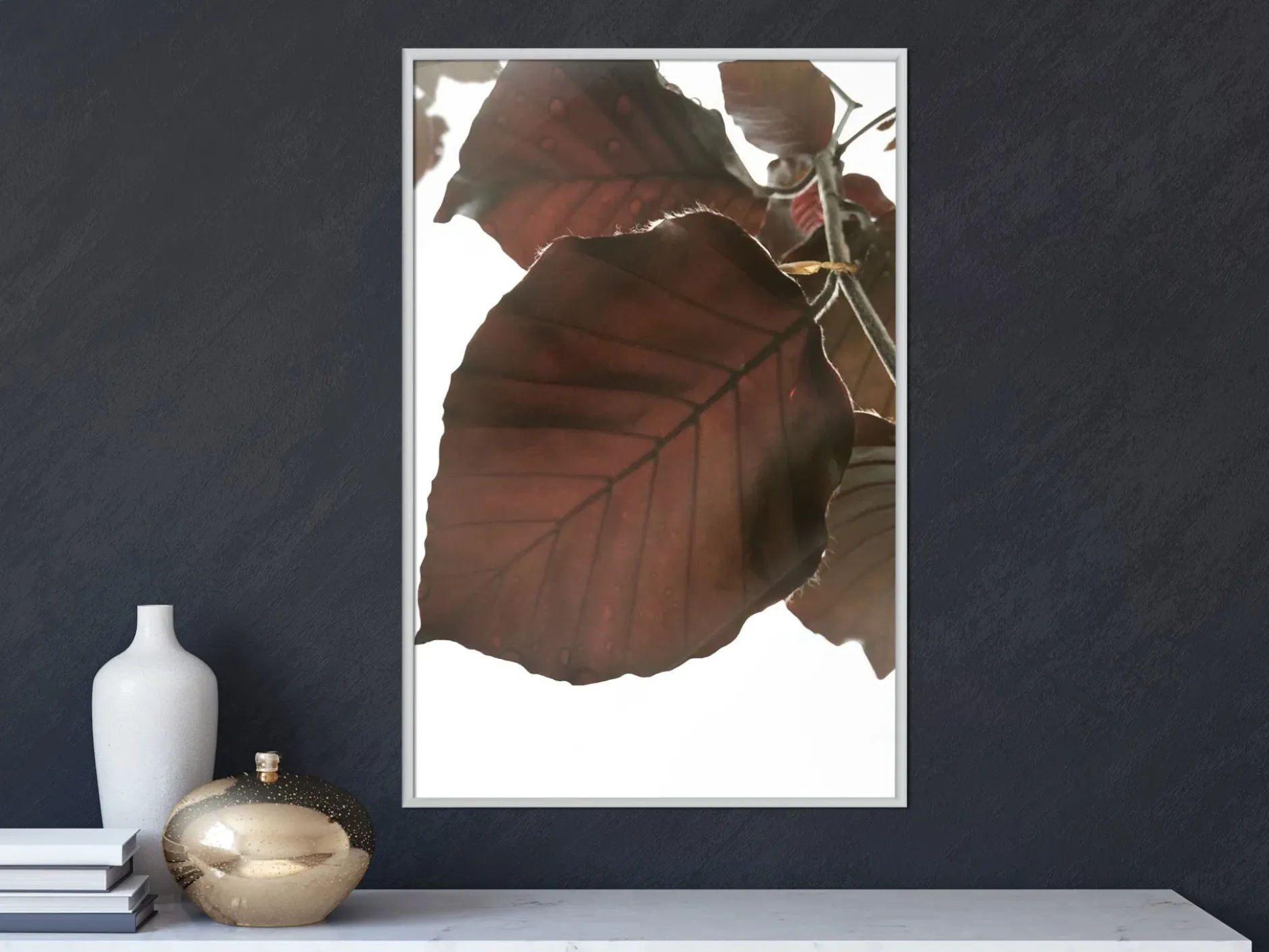 Poster 'Burgundy Tilia Leaf'