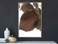 Poster 'Burgundy Tilia Leaf'