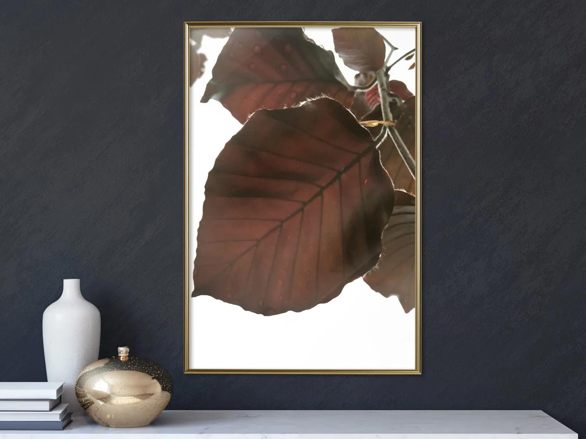 Poster 'Burgundy Tilia Leaf'