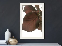 Poster 'Burgundy Tilia Leaf'
