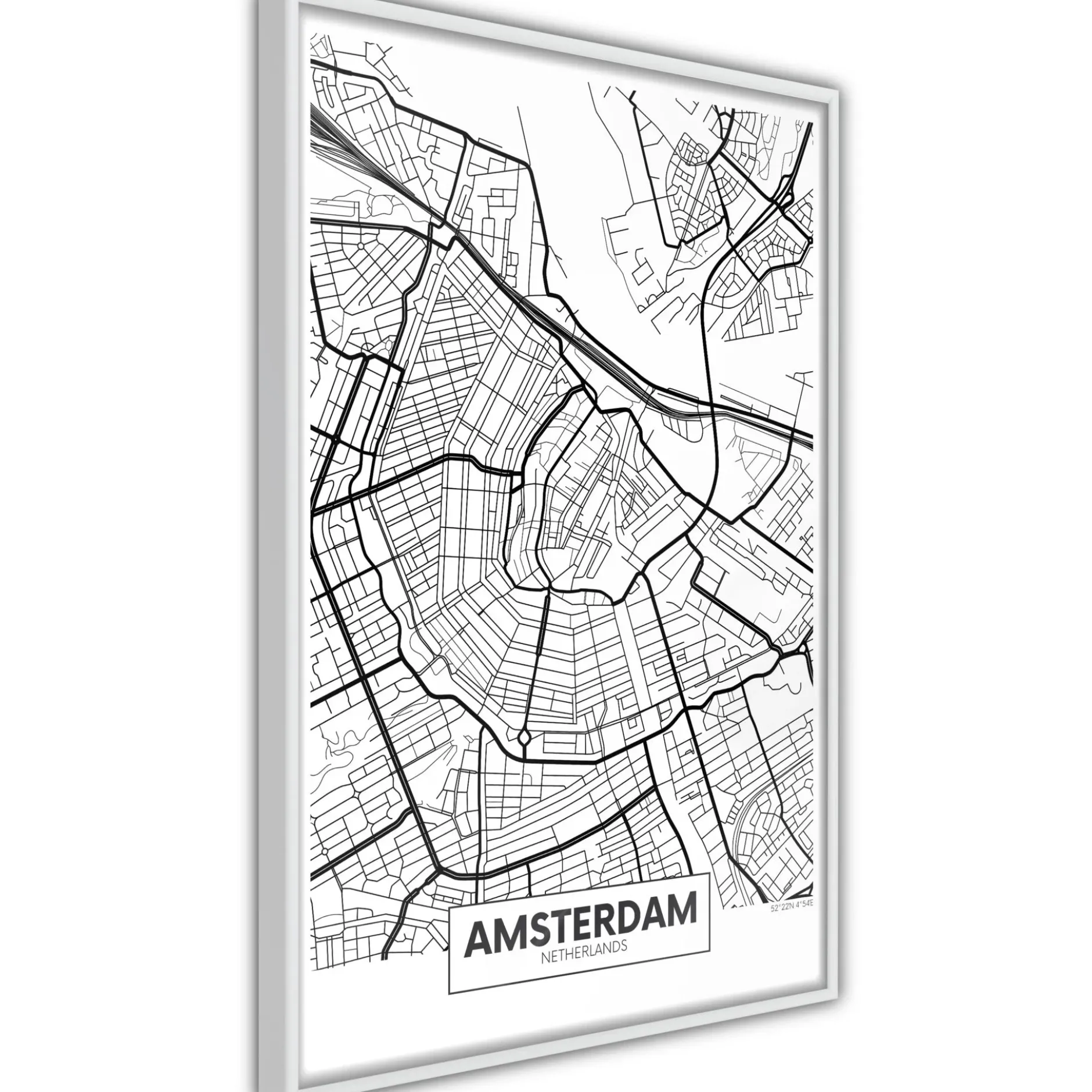 Poster 'City map: Amsterdam'