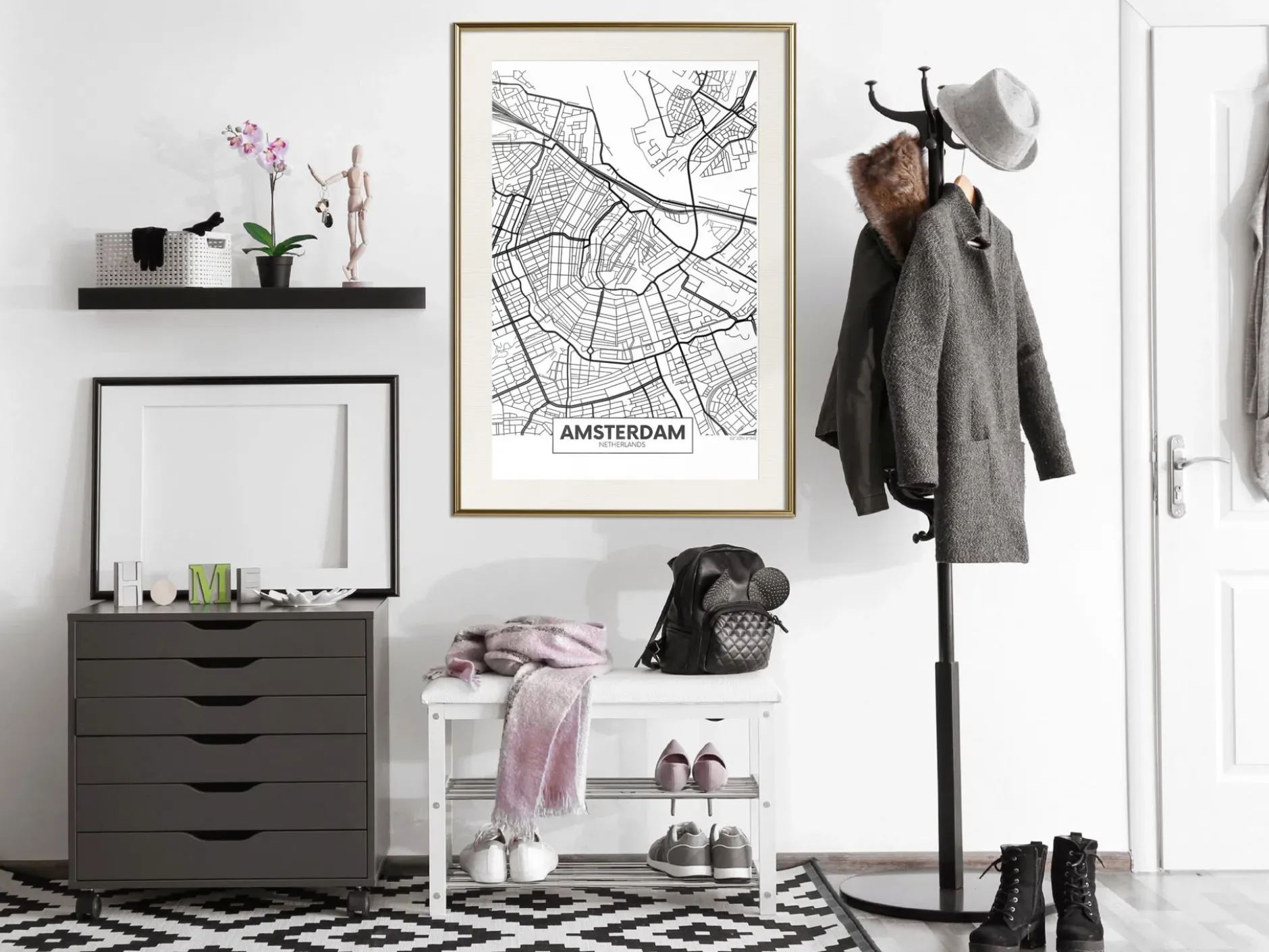 Poster 'City map: Amsterdam'