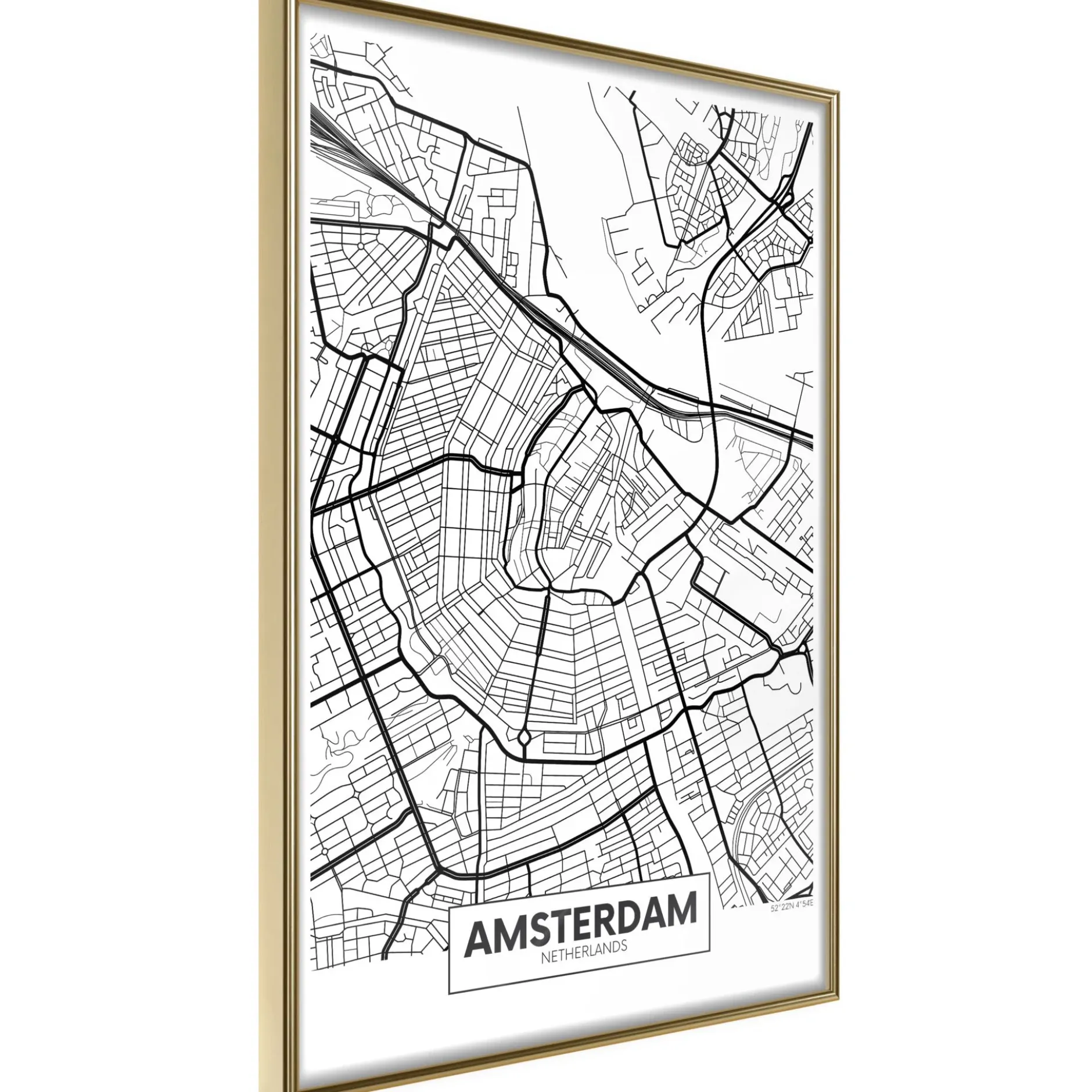 Poster 'City map: Amsterdam'
