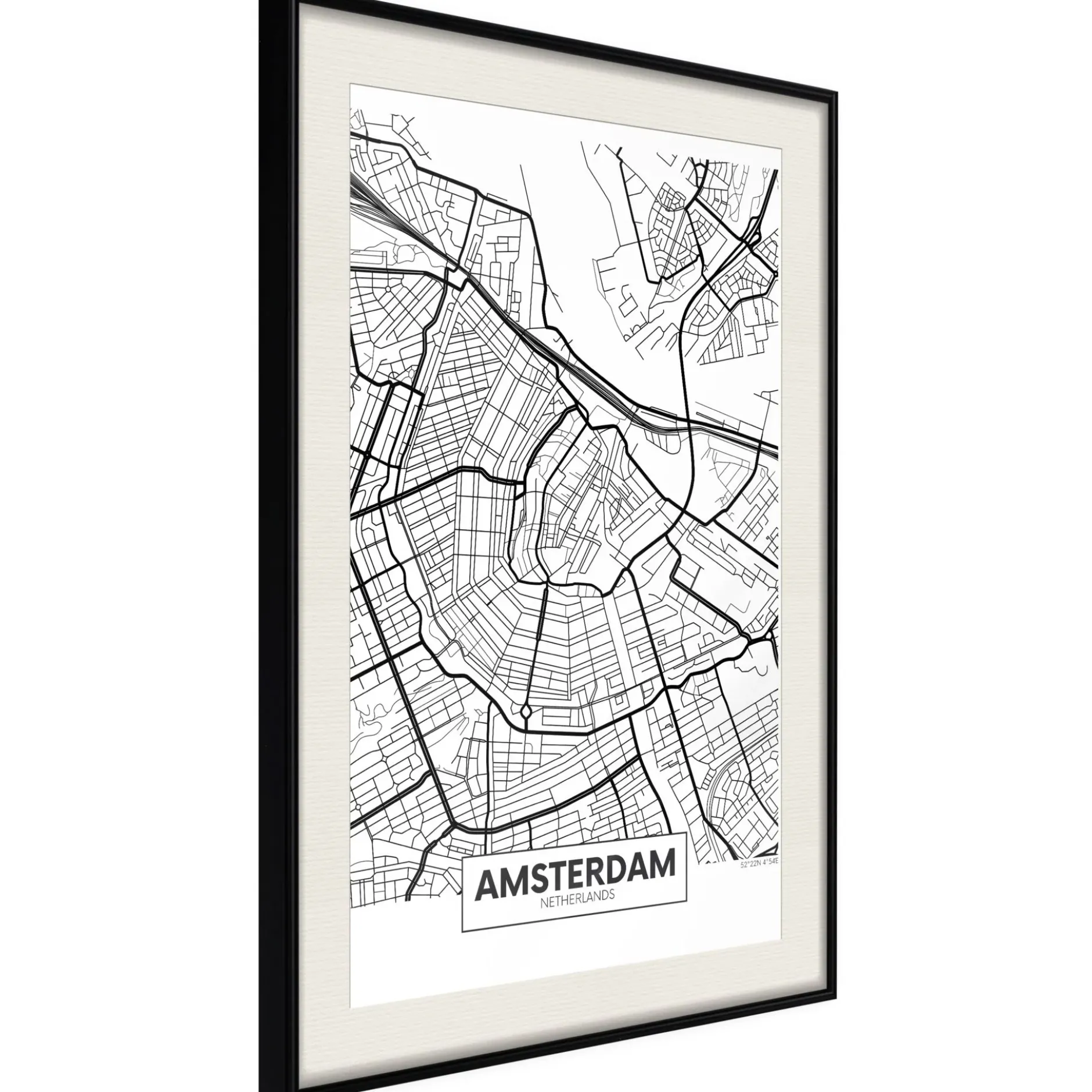 Poster 'City map: Amsterdam'