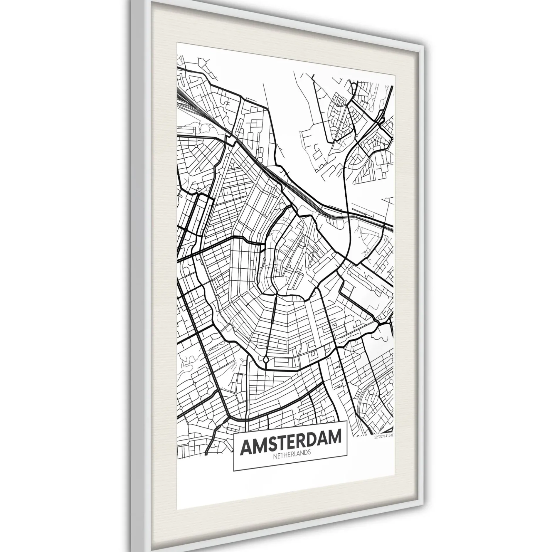 Poster 'City map: Amsterdam'
