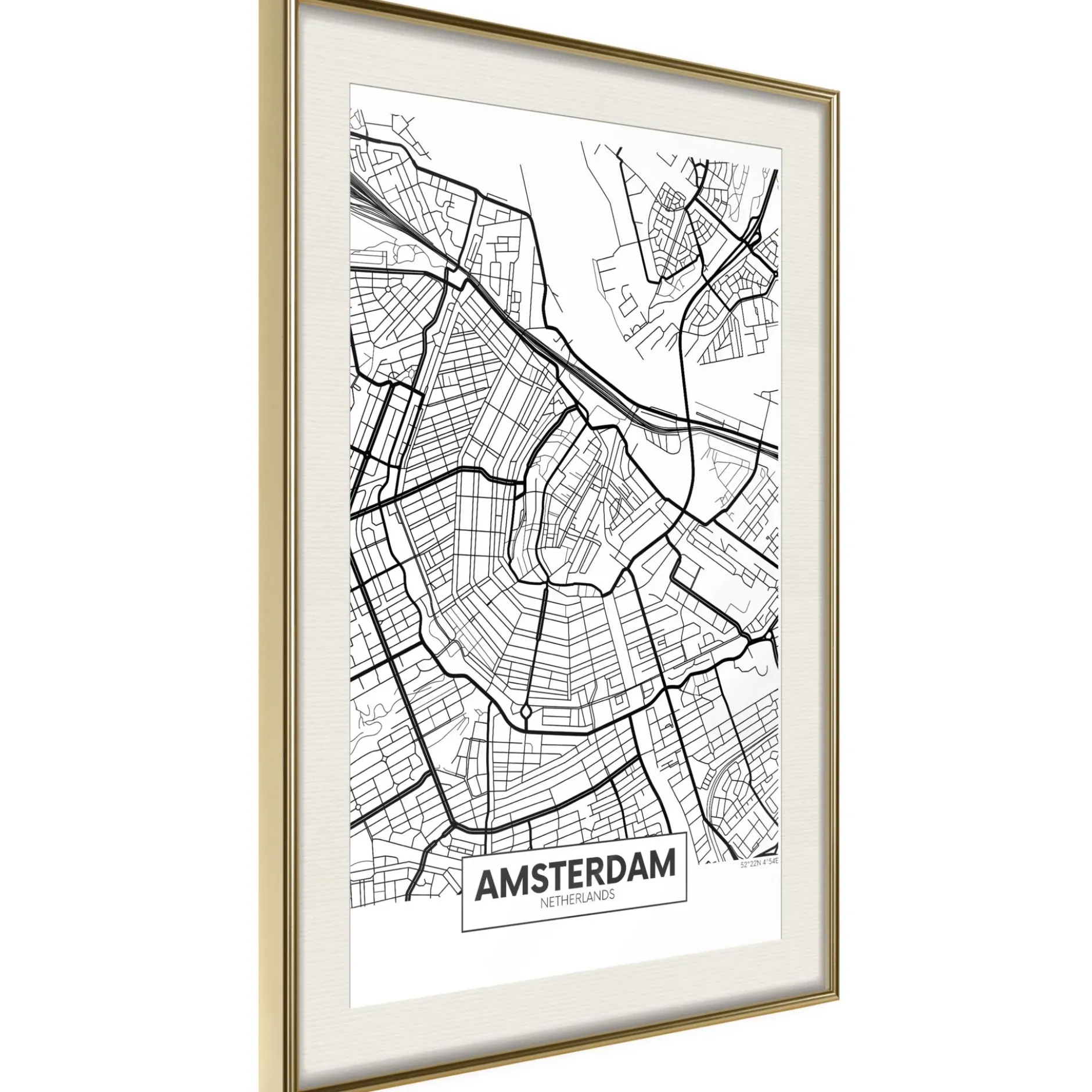 Poster 'City map: Amsterdam'