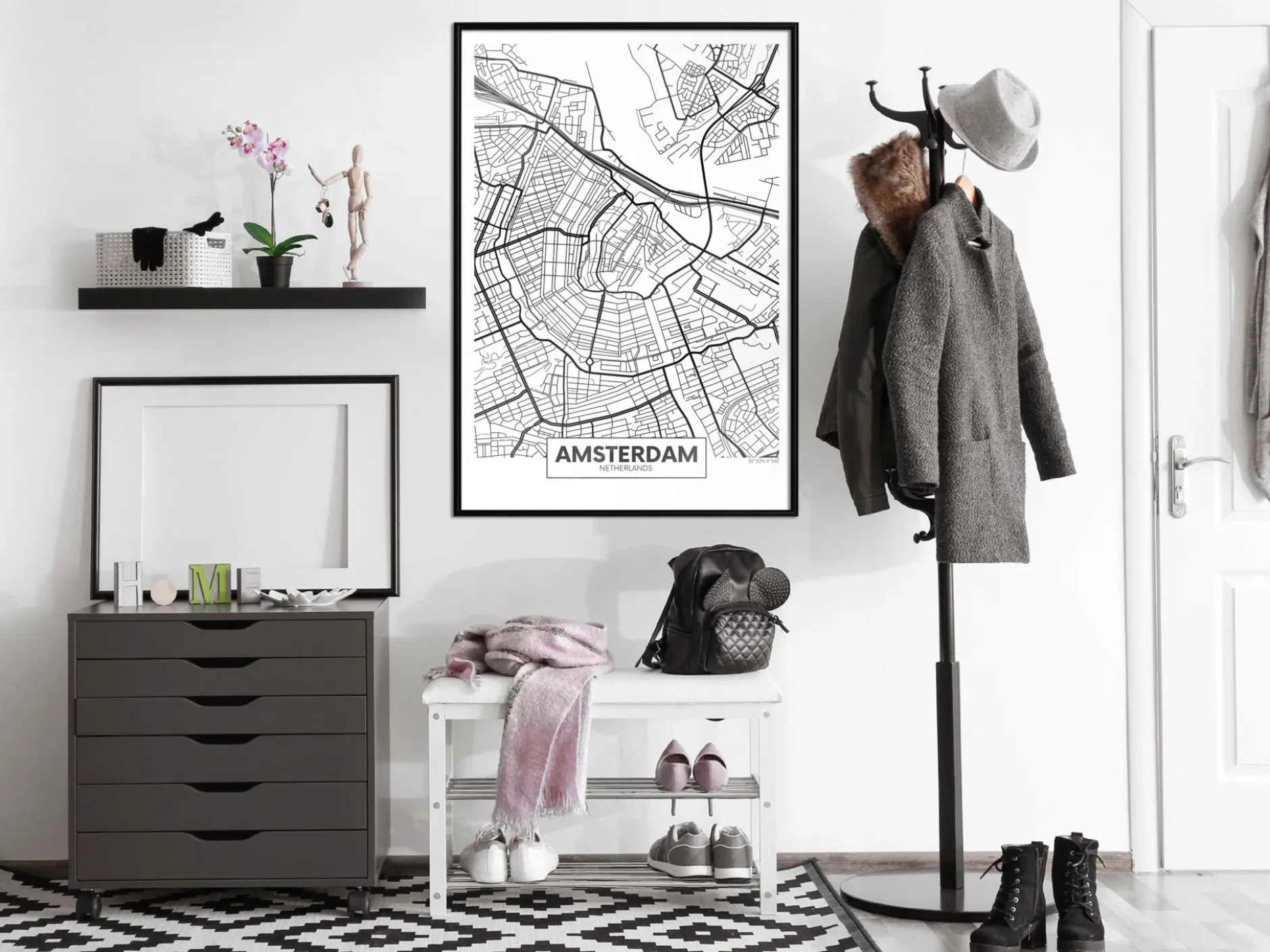 Poster 'City map: Amsterdam'