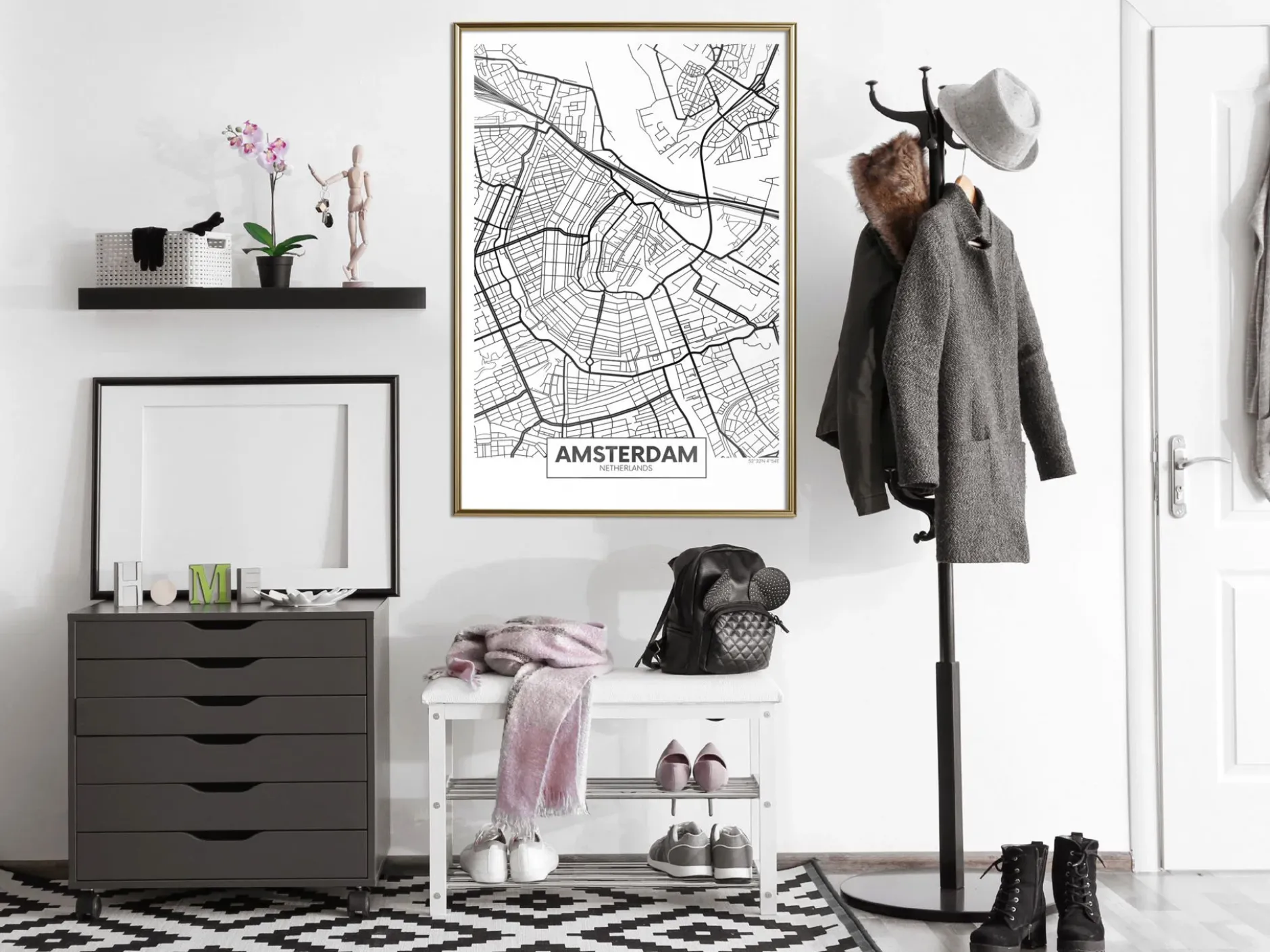 Poster 'City map: Amsterdam'