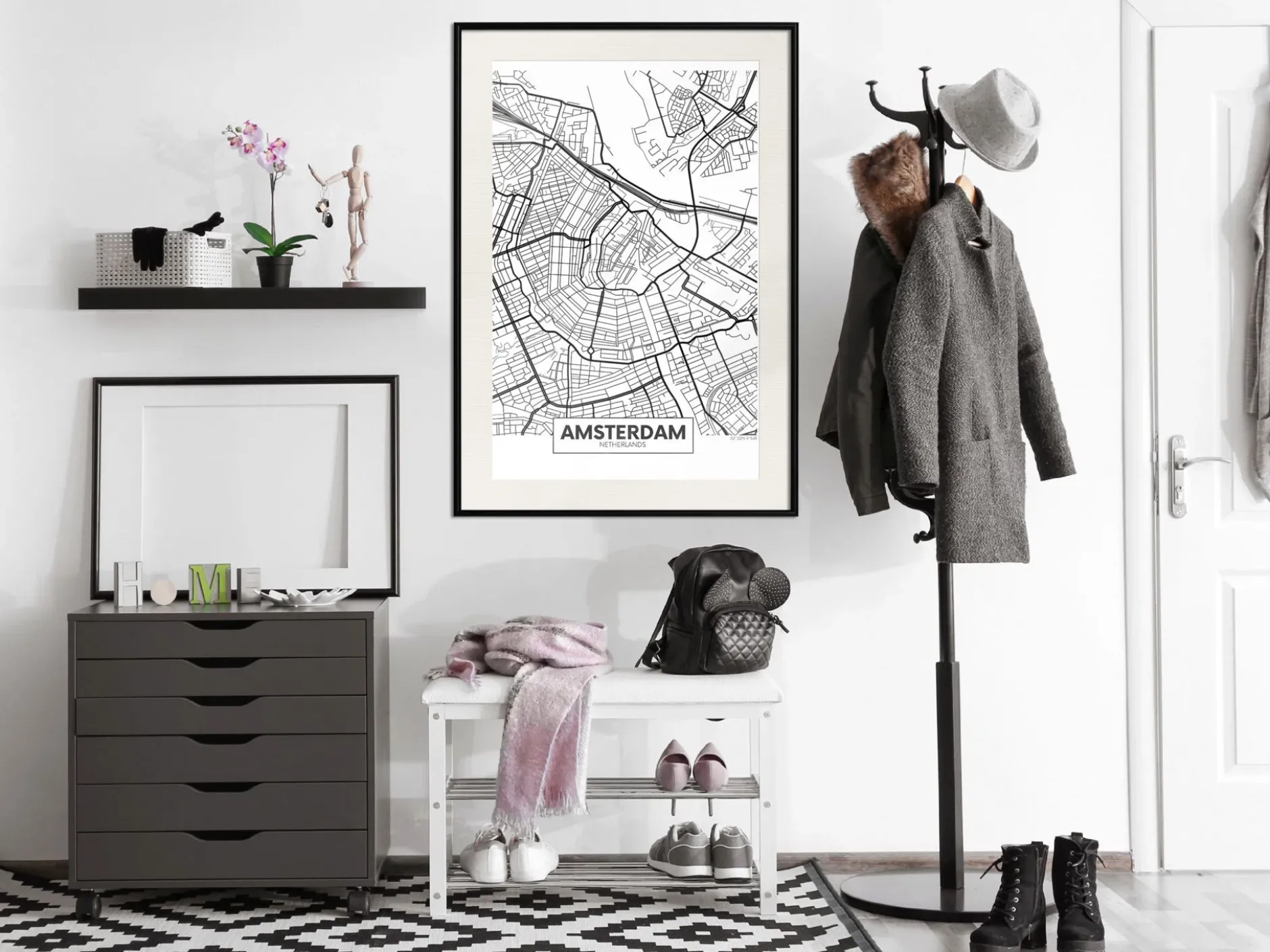 Poster 'City map: Amsterdam'
