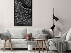 Poster 'City Map: Amsterdam (Dark)'