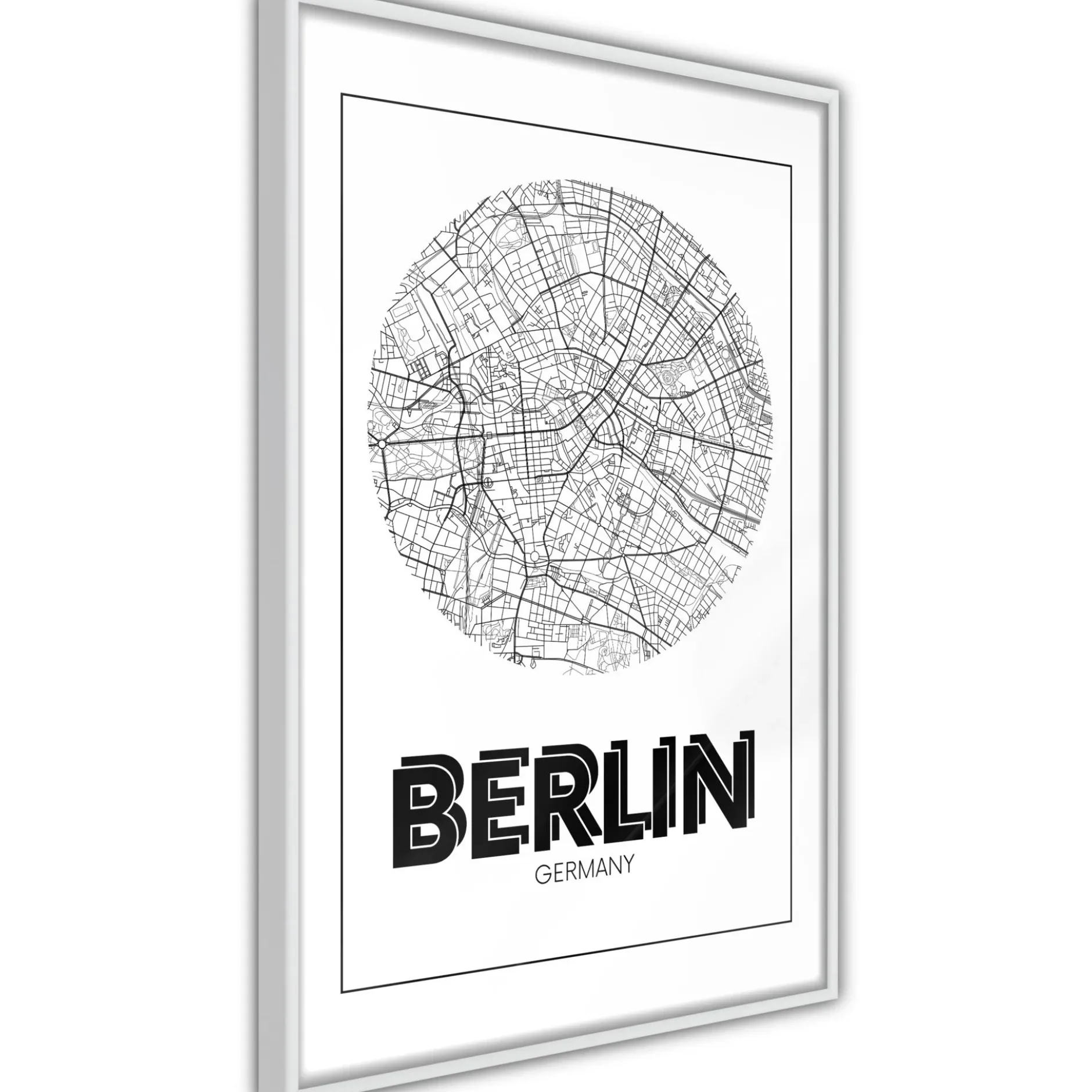 Poster 'City Map: Berlin (Round)'