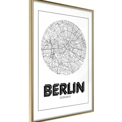 Poster 'City Map: Berlin (Round)'