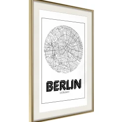 Poster 'City Map: Berlin (Round)'