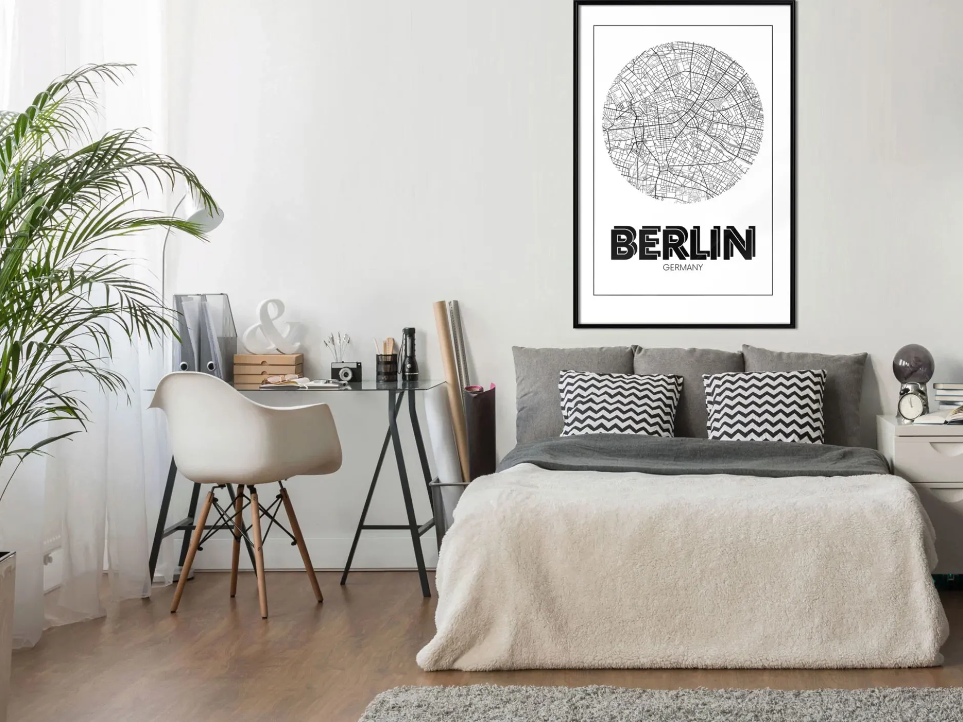 Poster 'City Map: Berlin (Round)'