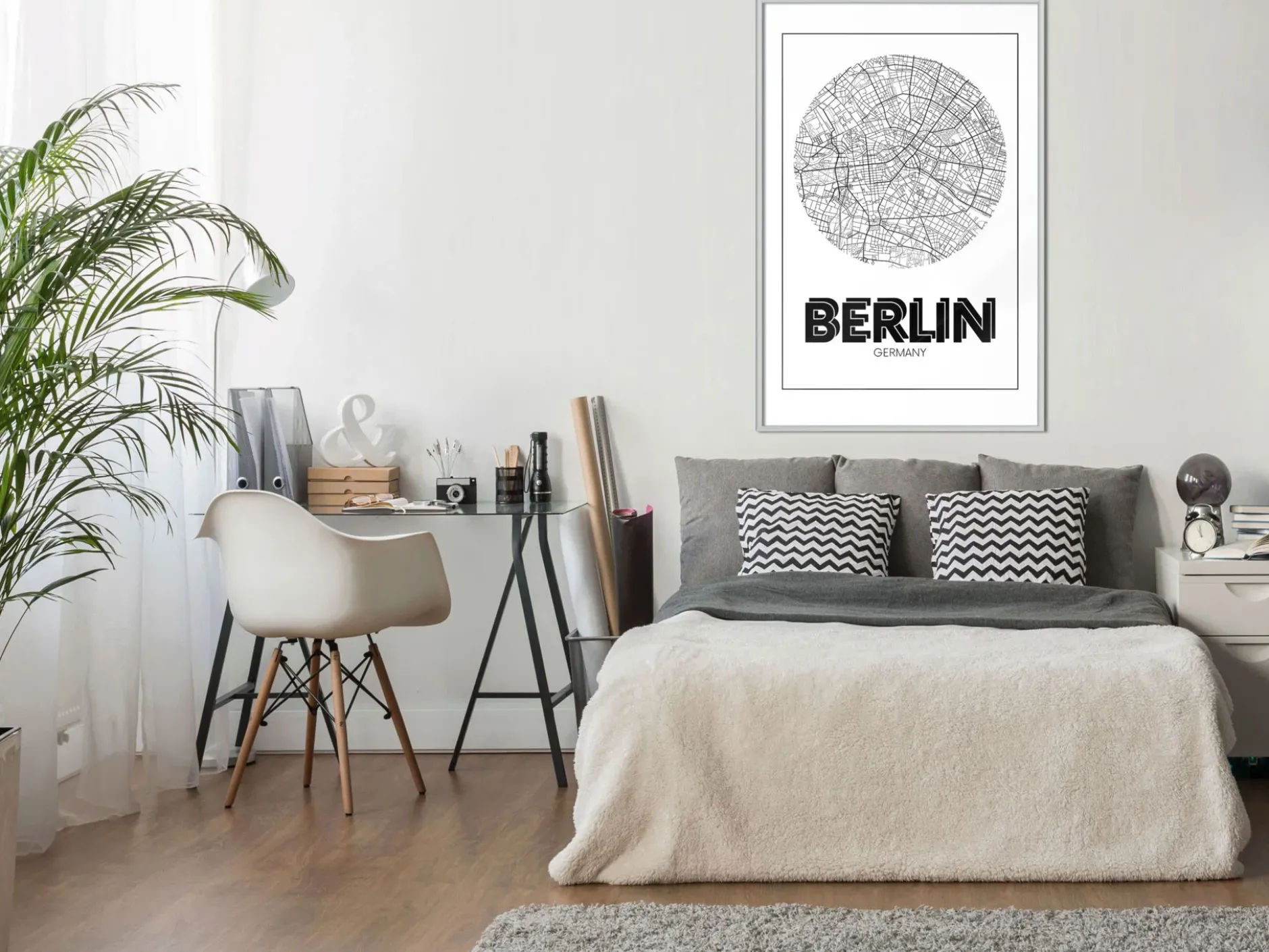 Poster 'City Map: Berlin (Round)'