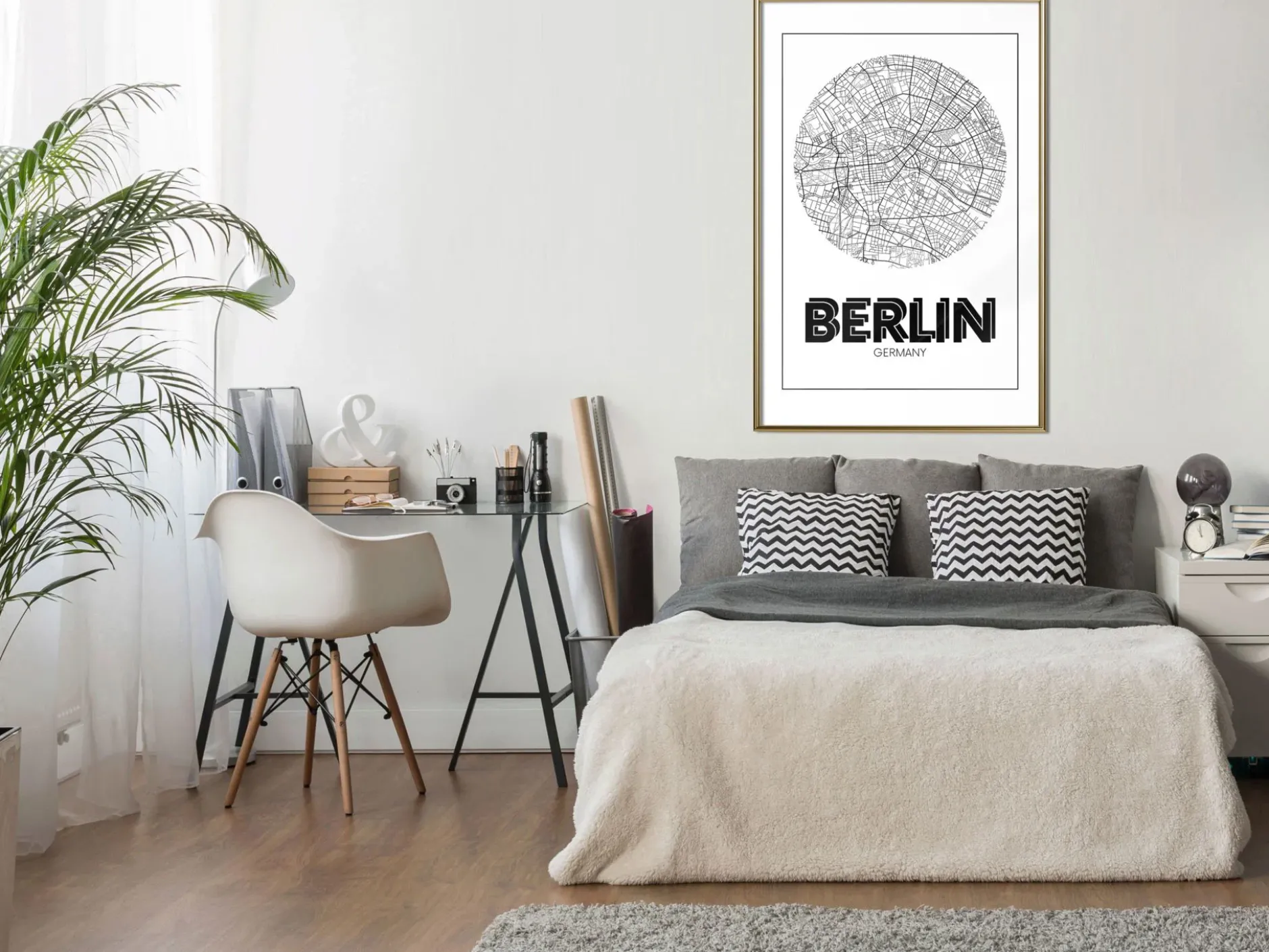 Poster 'City Map: Berlin (Round)'