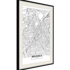 Poster 'City map: Brussels'