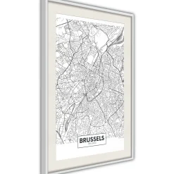 Poster 'City map: Brussels'