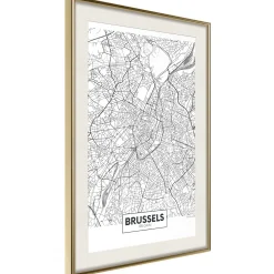 Poster 'City map: Brussels'