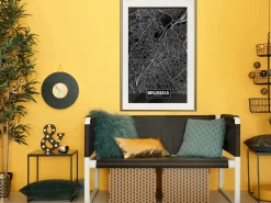 Poster 'City Map: Brussels (Dark)'