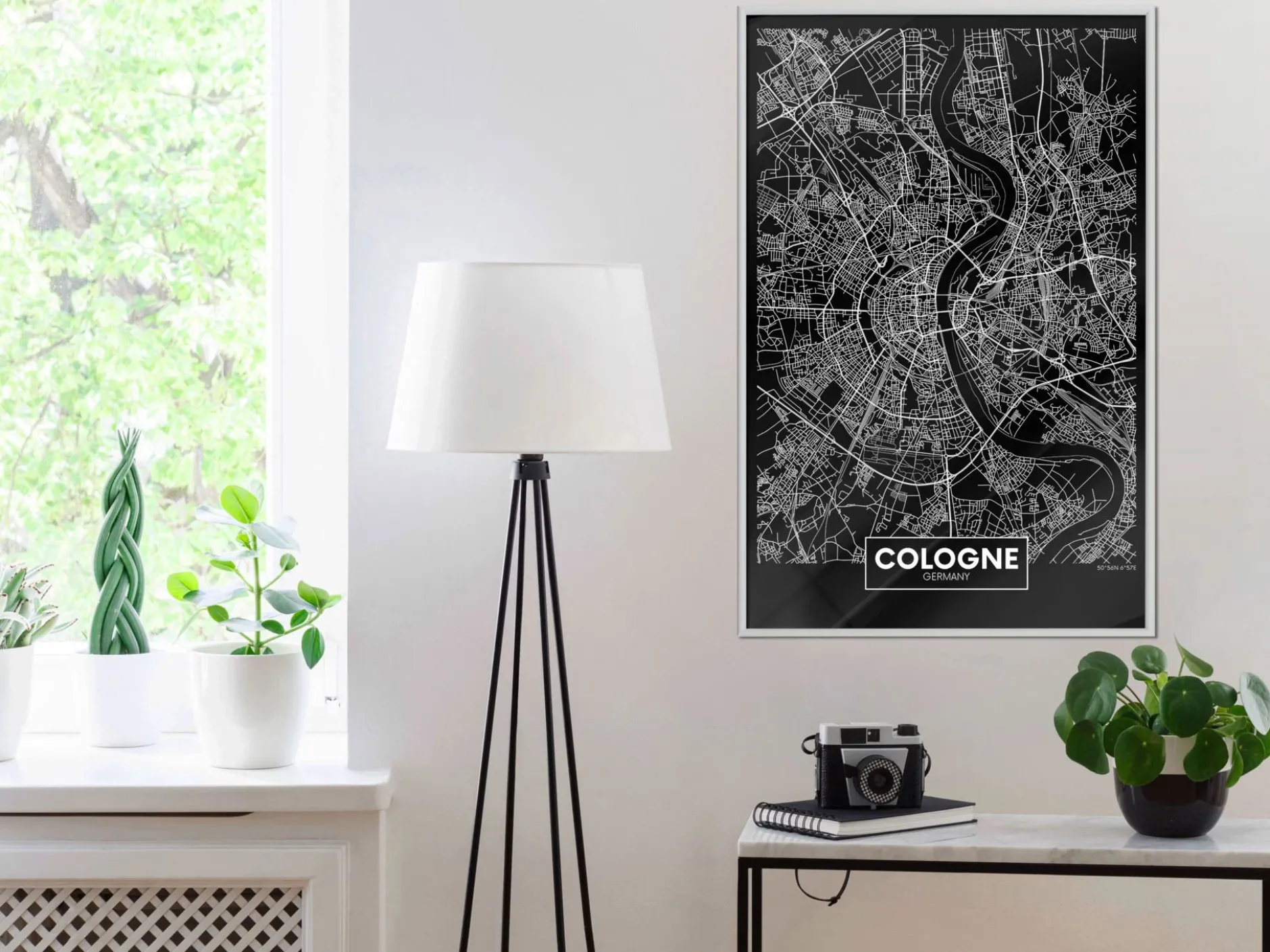 Poster 'City Map: Cologne (Dark)'
