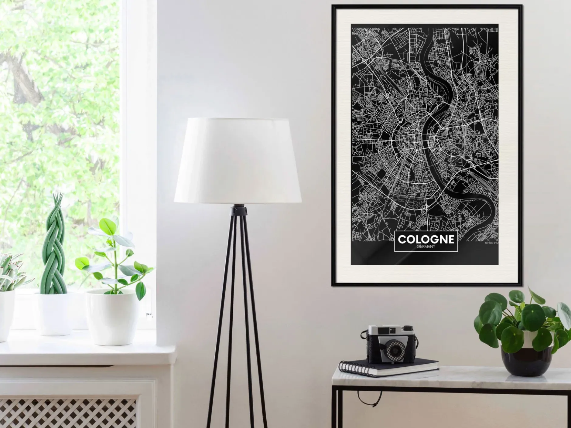 Poster 'City Map: Cologne (Dark)'