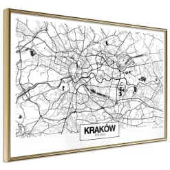 Poster 'City Map: Cracow'
