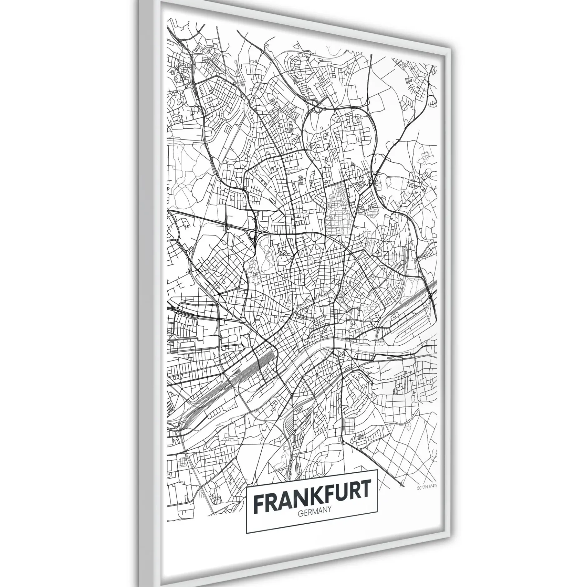 Poster 'City map: Frankfurt'
