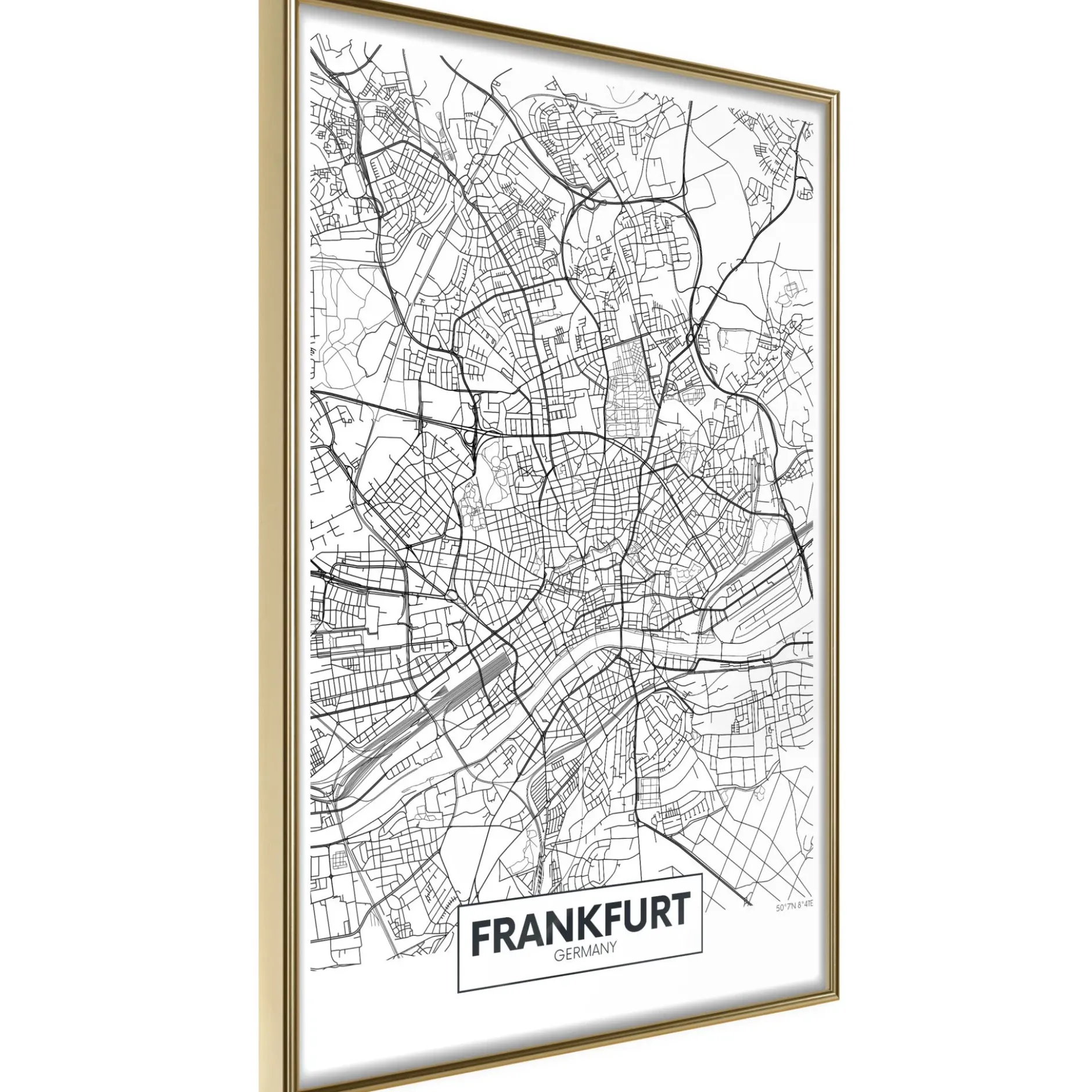 Poster 'City map: Frankfurt'