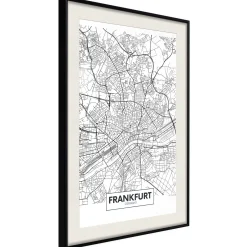 Poster 'City map: Frankfurt'