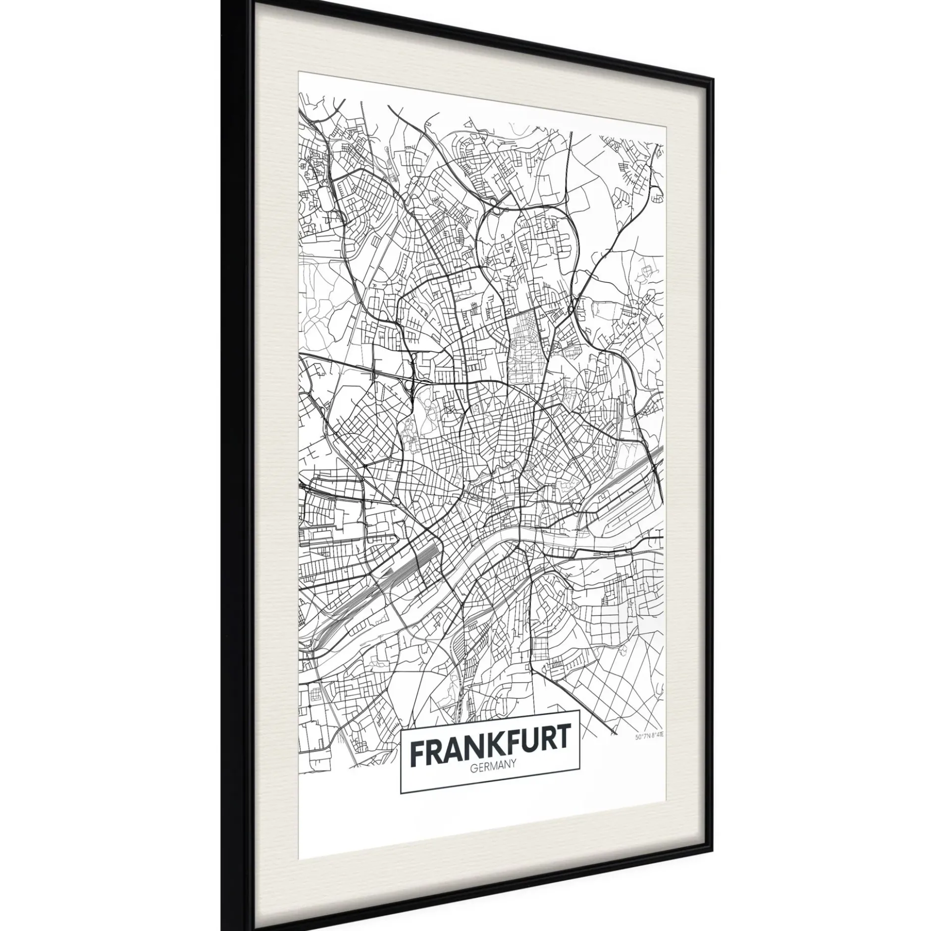 Poster 'City map: Frankfurt'