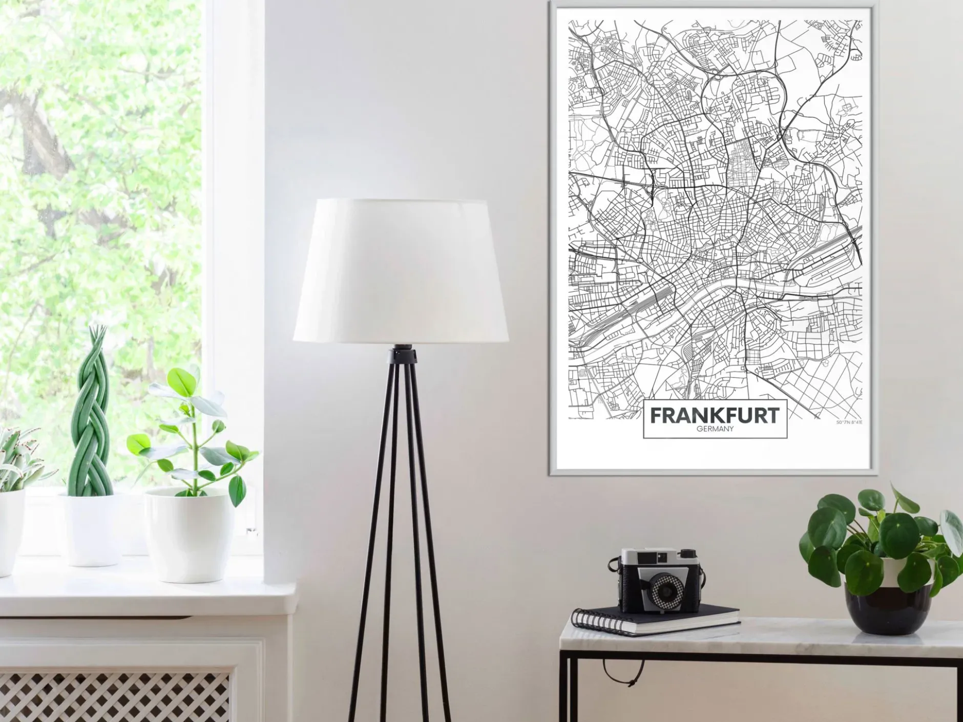 Poster 'City map: Frankfurt'