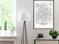 Poster 'City map: Frankfurt'