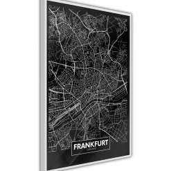 Poster 'City Map: Frankfurt (Dark)'