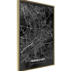 Poster 'City Map: Frankfurt (Dark)'