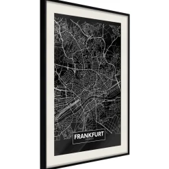 Poster 'City Map: Frankfurt (Dark)'