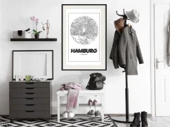 Poster 'City Map: Hamburg (Round)'