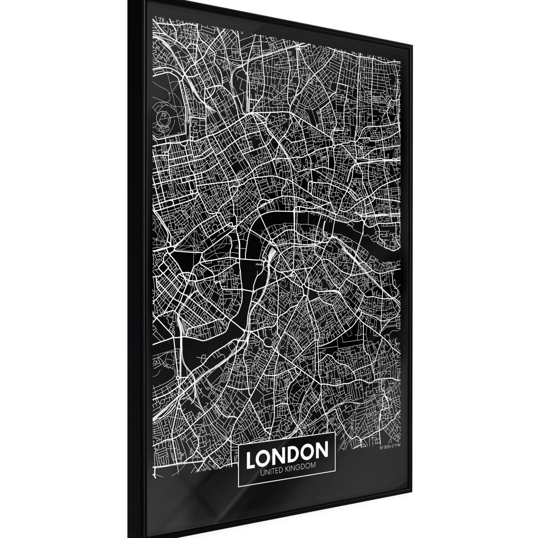 Poster 'City Map: London (Dark)'