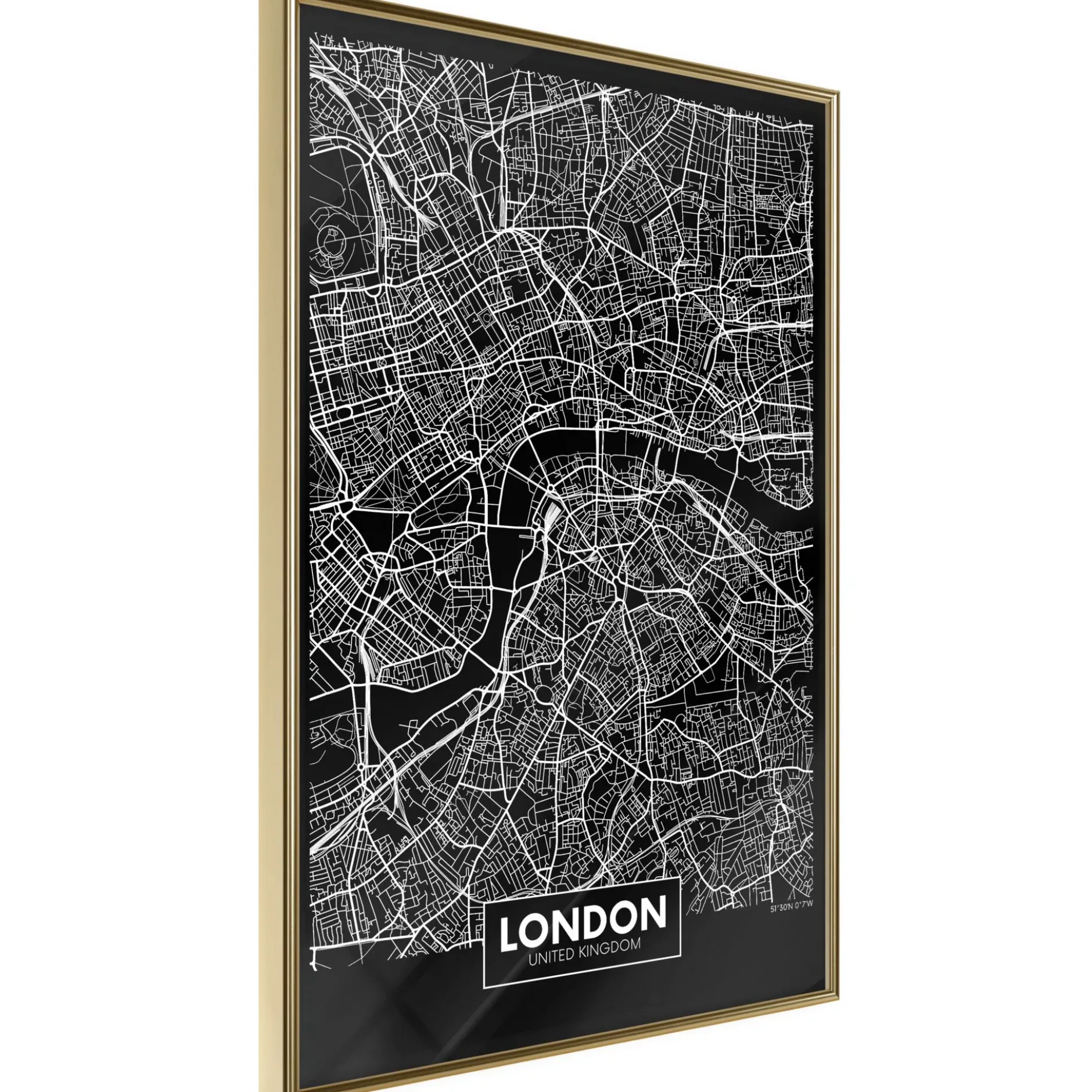 Poster 'City Map: London (Dark)'