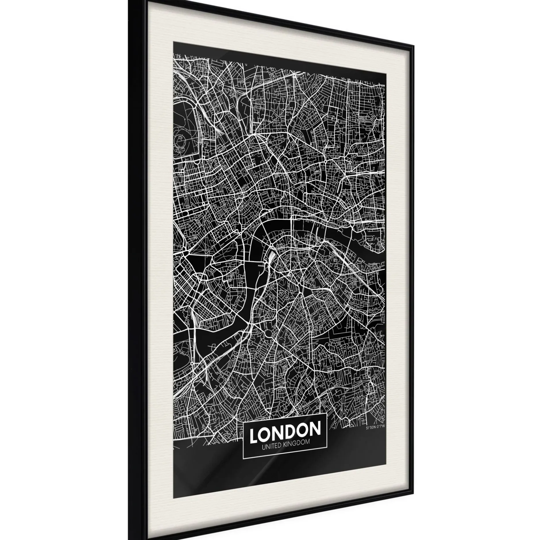 Poster 'City Map: London (Dark)'