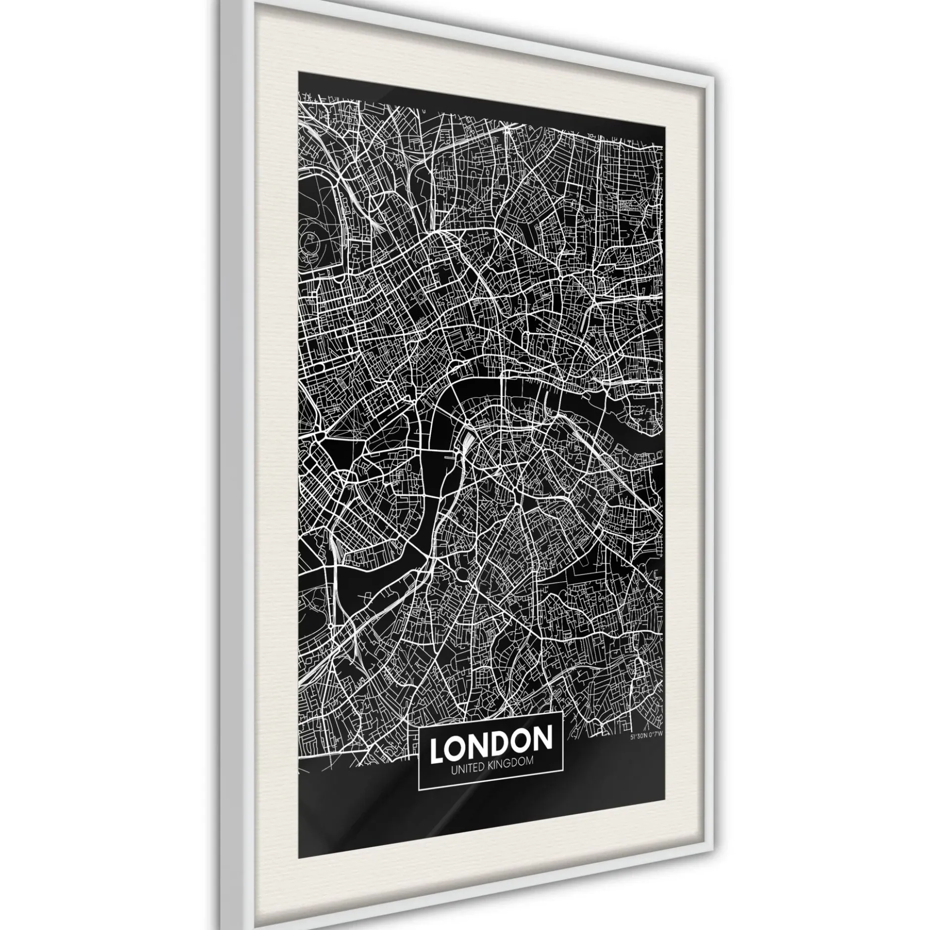 Poster 'City Map: London (Dark)'