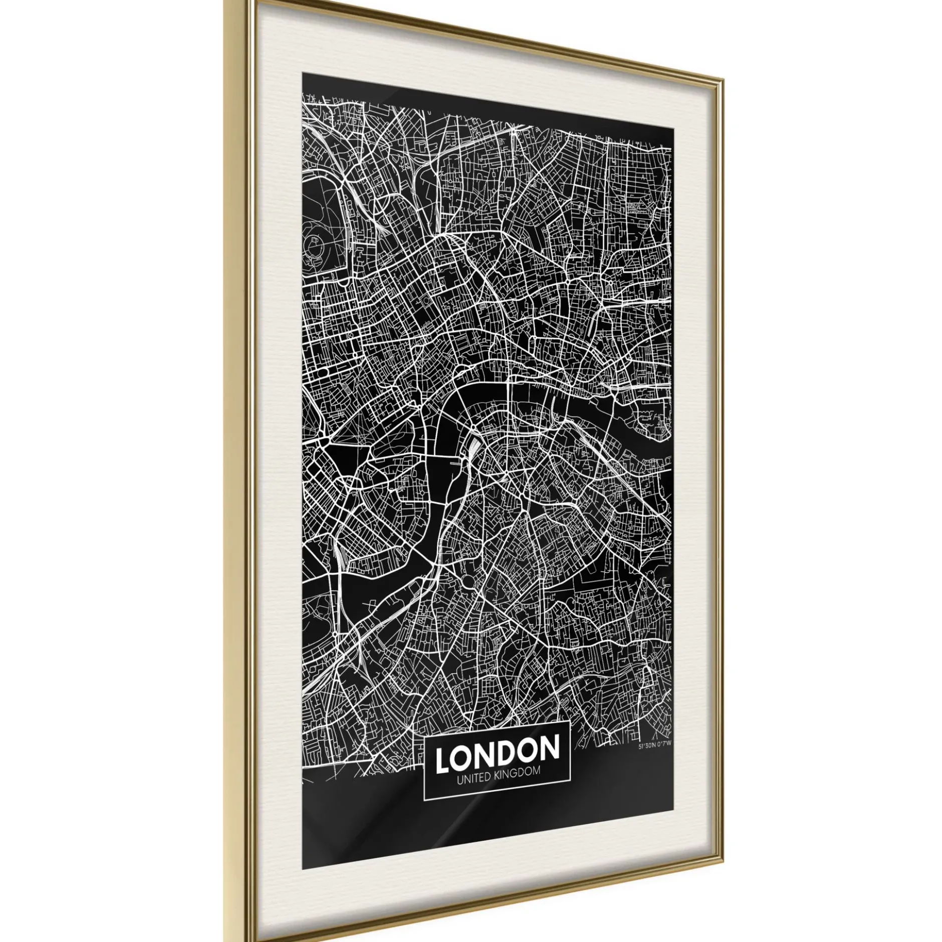 Poster 'City Map: London (Dark)'