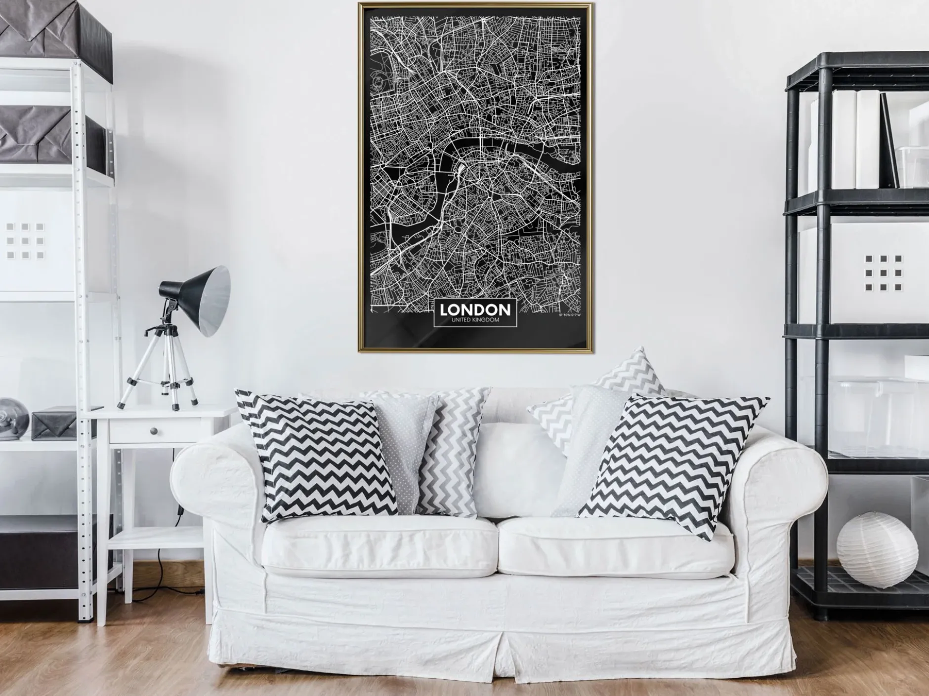 Poster 'City Map: London (Dark)'