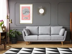 Poster 'City map: London (Pink)'